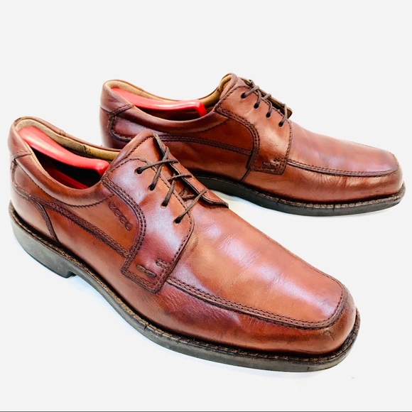 Mens Ecco Derby, Brown Leather, Lace Up In EUC - Picture 6 of 8